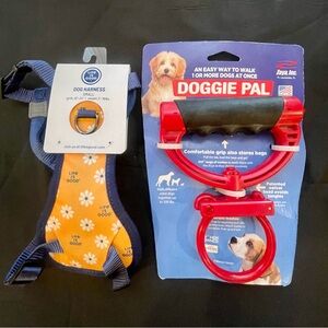Life Is Good Dog Harness in Blue and Orange Lot of 2.